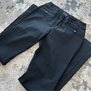 Black bootleg slacks